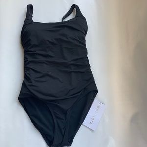 NWT! Athleta Aqualuxe Black Bathing Suit S